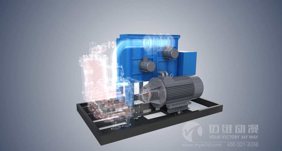 雙螺桿壓縮機三維動(dòng)畫(huà)