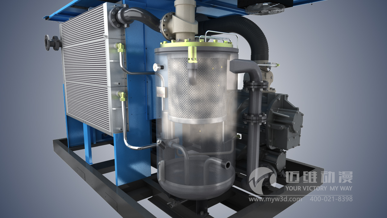 雙螺桿壓縮機三維動(dòng)畫(huà)