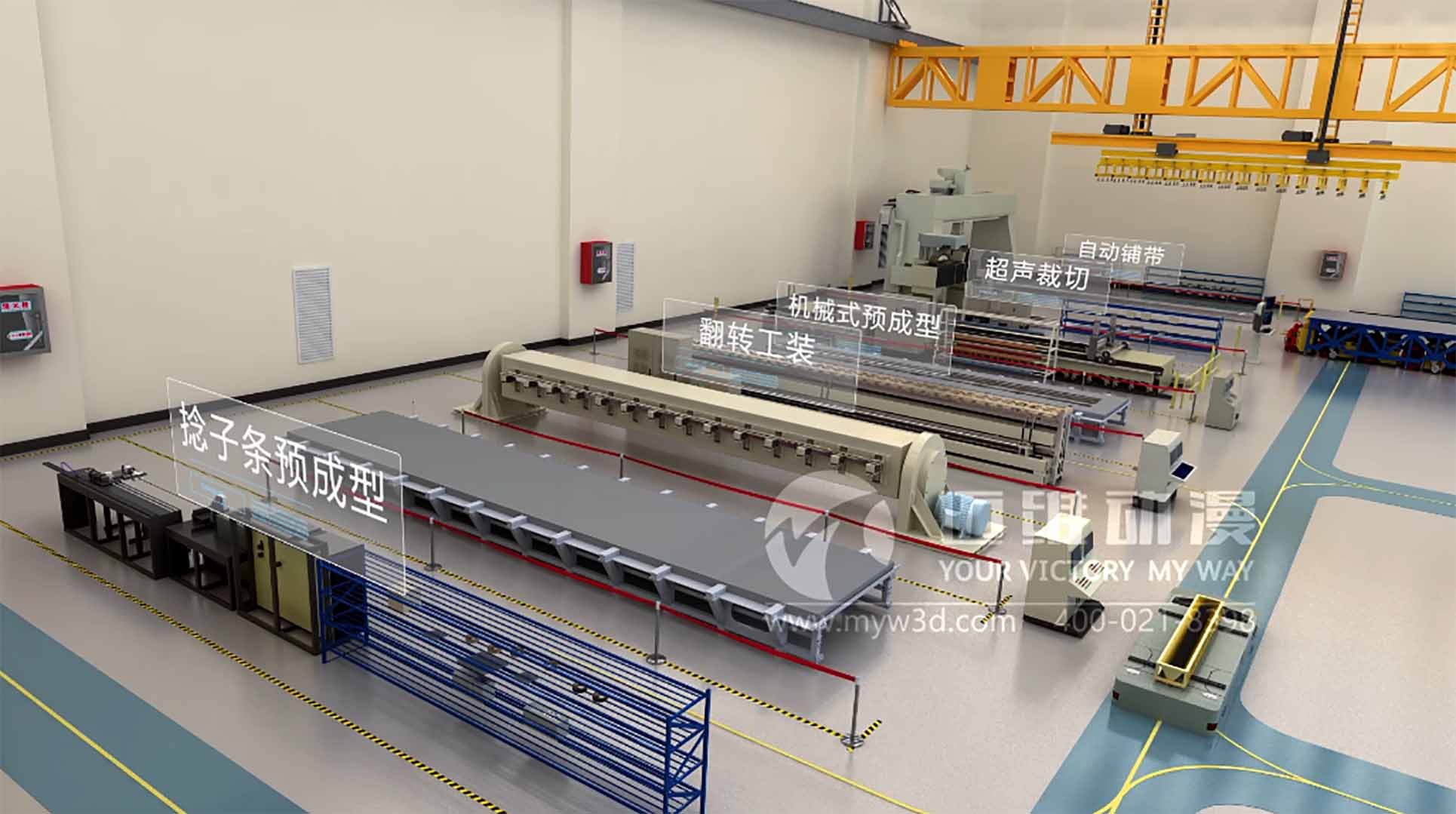 復合材料長(cháng)桁自動(dòng)化生產(chǎn)線(xiàn)三維動(dòng)畫(huà) 復合材料長(cháng)桁自動(dòng)化生產(chǎn)線(xiàn)三維動(dòng)畫(huà)