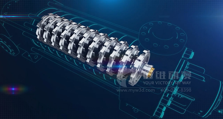 邁維動(dòng)漫用三維動(dòng)畫(huà)的演示凸輪式雙轉子泵工作原理(圖2)