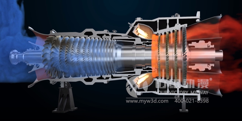 燃氣輪機三維動(dòng)畫(huà)(圖1) 燃氣輪機三維動(dòng)畫(huà)(圖1)