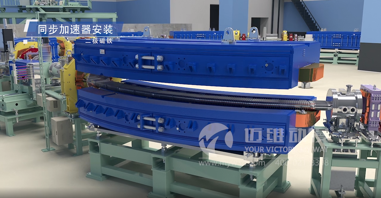 重離子生產(chǎn)線(xiàn)安裝三維動(dòng)畫(huà)演示(圖1)