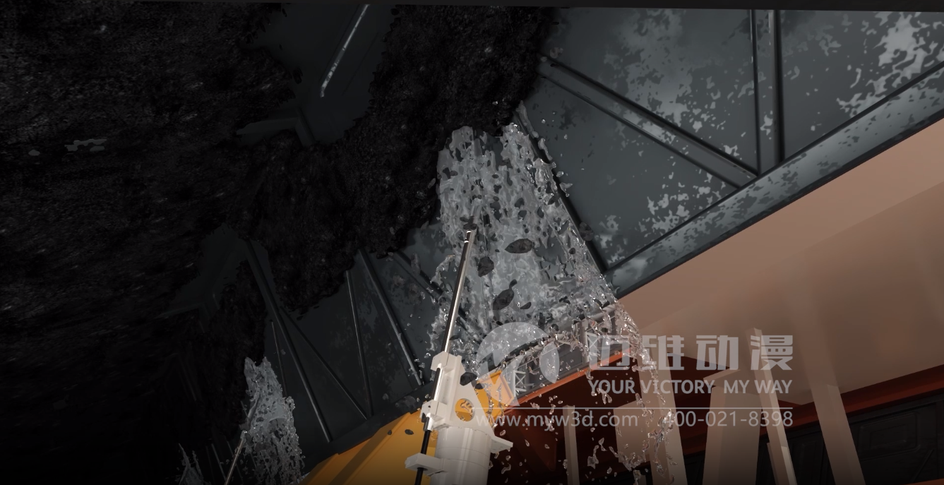 火車(chē)廂機器人自動(dòng)清洗裝置三維動(dòng)畫(huà)(圖1)