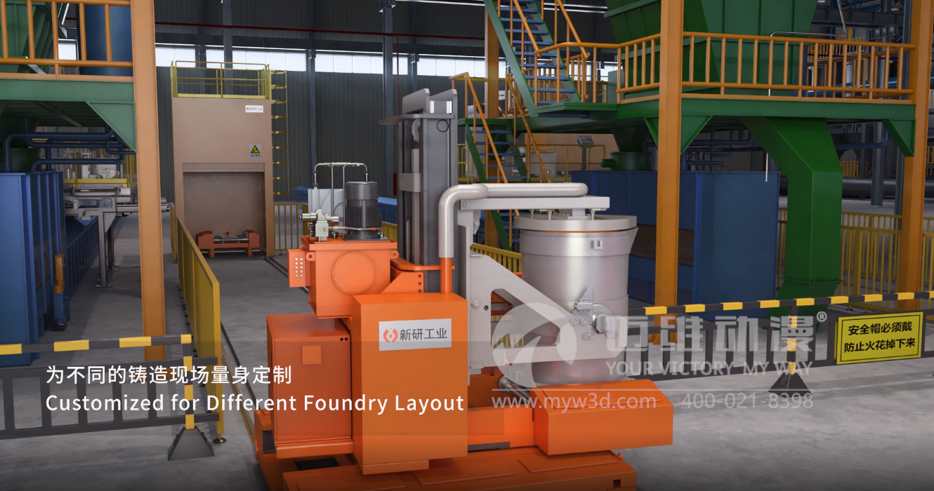 鐵水轉運系統三維動(dòng)畫(huà)(圖1)