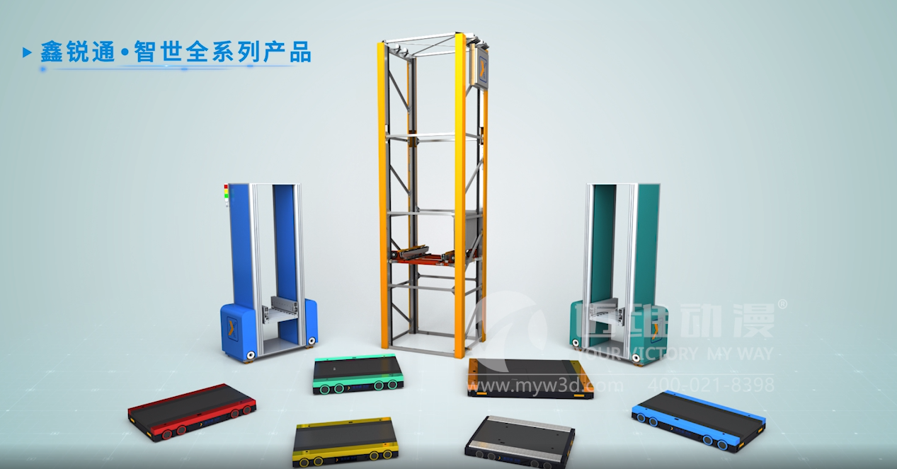 恭喜邁維動(dòng)漫與上海鑫銳通物流科技有限公司成功簽約制作四向車(chē)物流系統展示三維動(dòng)畫(huà)(圖2)