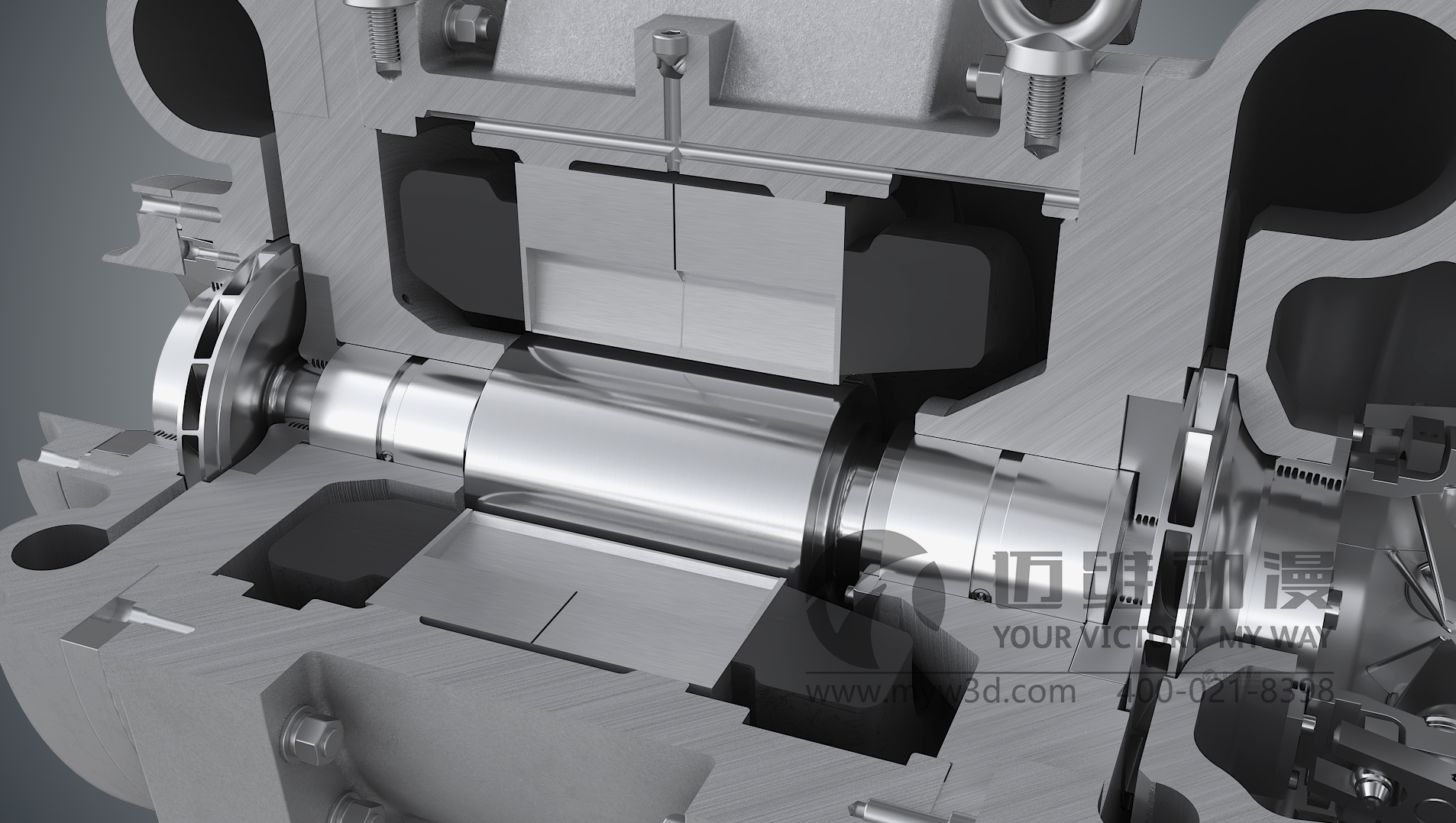 氣浮壓縮機三維動(dòng)畫(huà)展示(圖3) 氣浮壓縮機三維動(dòng)畫(huà)展示(圖3)