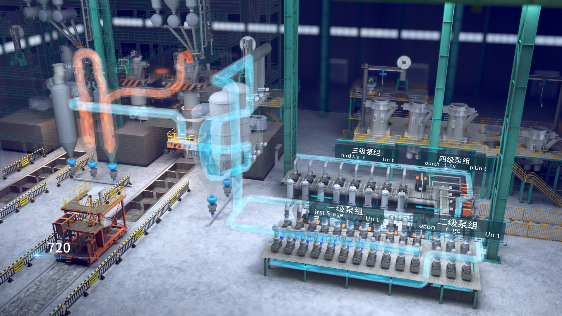 熔煉工藝流程三維動(dòng)畫(huà)展示(圖2) 熔煉工藝流程三維動(dòng)畫(huà)展示(圖2)