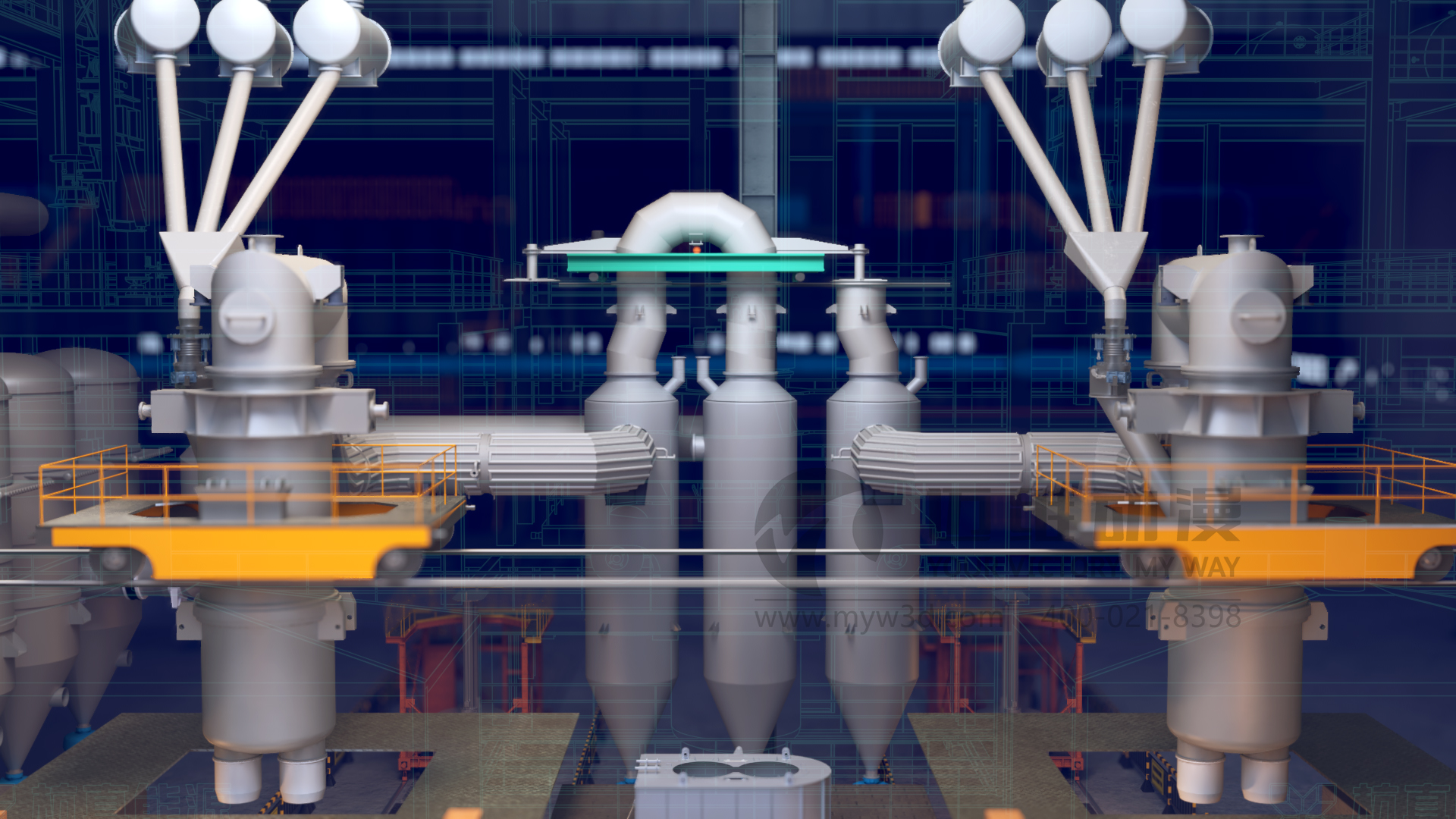 熔煉工藝流程三維動(dòng)畫(huà)展示(圖1) 熔煉工藝流程三維動(dòng)畫(huà)展示(圖1)