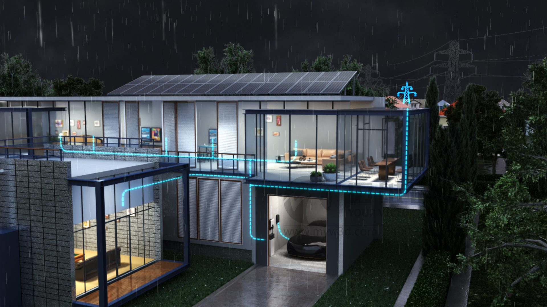 戶(hù)用儲能三維動(dòng)畫(huà)展示(圖1)