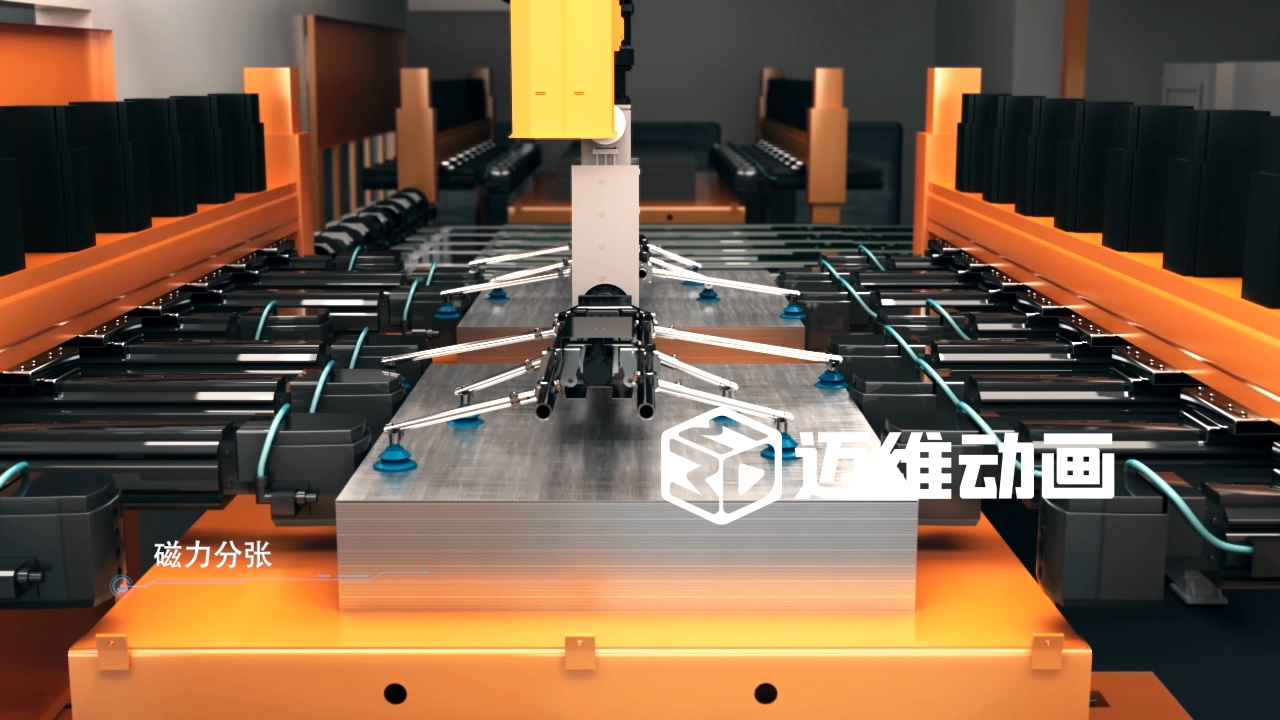卷板線(xiàn)生產(chǎn)線(xiàn)三維動(dòng)畫(huà)(圖4)