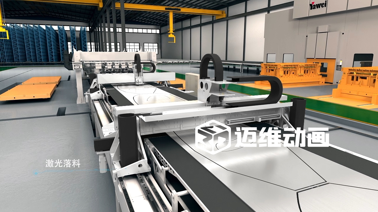 卷板線(xiàn)生產(chǎn)線(xiàn)三維動(dòng)畫(huà)(圖4)