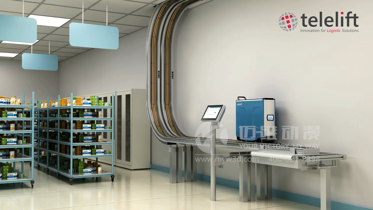 醫院智能軌道AGV小車(chē)三維動(dòng)畫(huà)展示(圖3) 醫院智能軌道AGV小車(chē)三維動(dòng)畫(huà)展示(圖3)