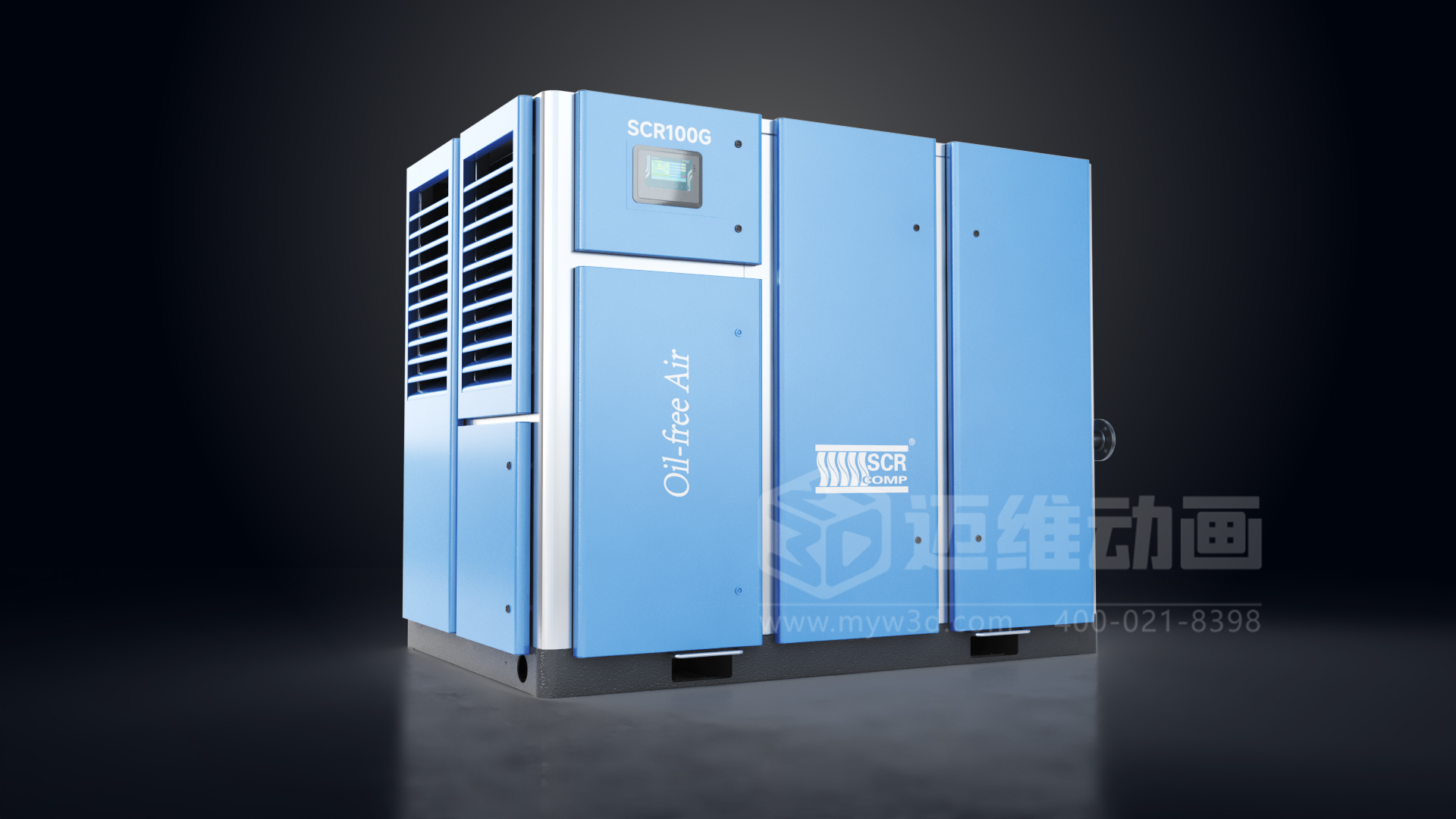 無(wú)油螺桿空壓機三維動(dòng)畫(huà)展示(圖1) 無(wú)油螺桿空壓機三維動(dòng)畫(huà)展示(圖1)