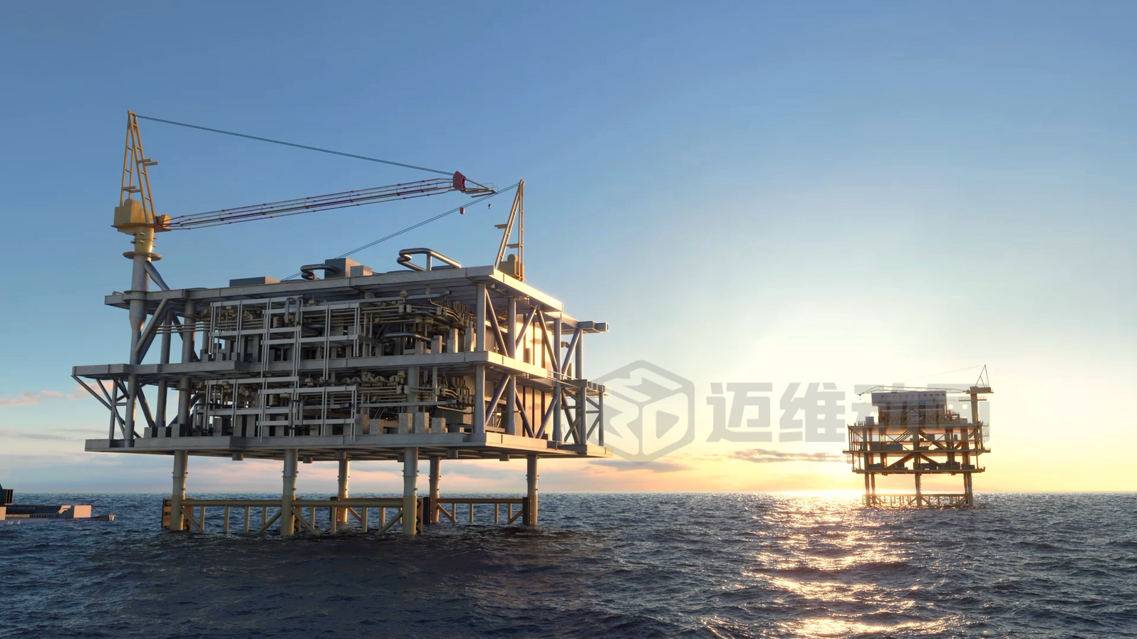 3萬(wàn)噸級平臺浮托安裝三維動(dòng)畫(huà)展示(圖7) 3萬(wàn)噸級平臺浮托安裝三維動(dòng)畫(huà)展示(圖7)