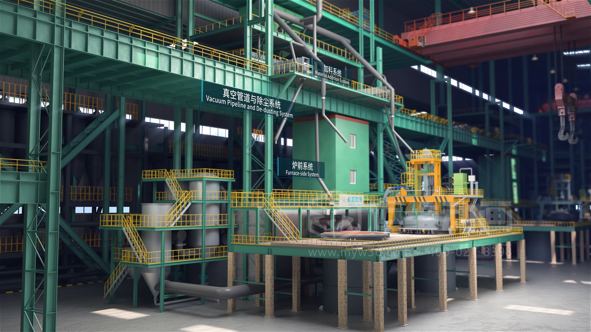 VOD真空精煉爐熔煉工藝流程三維動(dòng)畫(huà)展示(圖1) VOD真空精煉爐熔煉工藝流程三維動(dòng)畫(huà)展示(圖1)