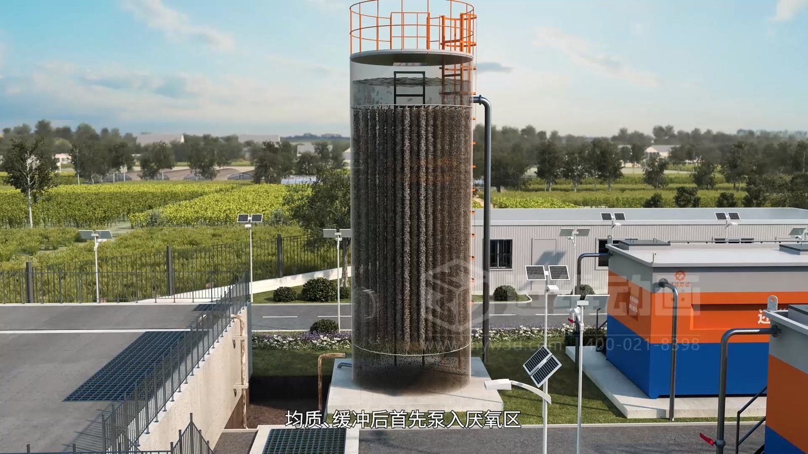 鄉鎮污水一體化處理工藝技術(shù)3D動(dòng)畫(huà)展示(圖2) 鄉鎮污水一體化處理工藝技術(shù)3D動(dòng)畫(huà)展示(圖2)