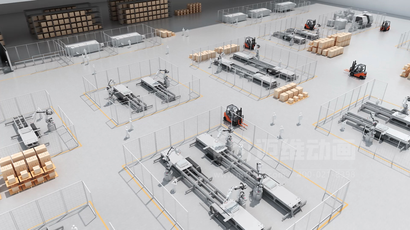 智慧工廠(chǎng)3D動(dòng)畫(huà)展示(圖1)