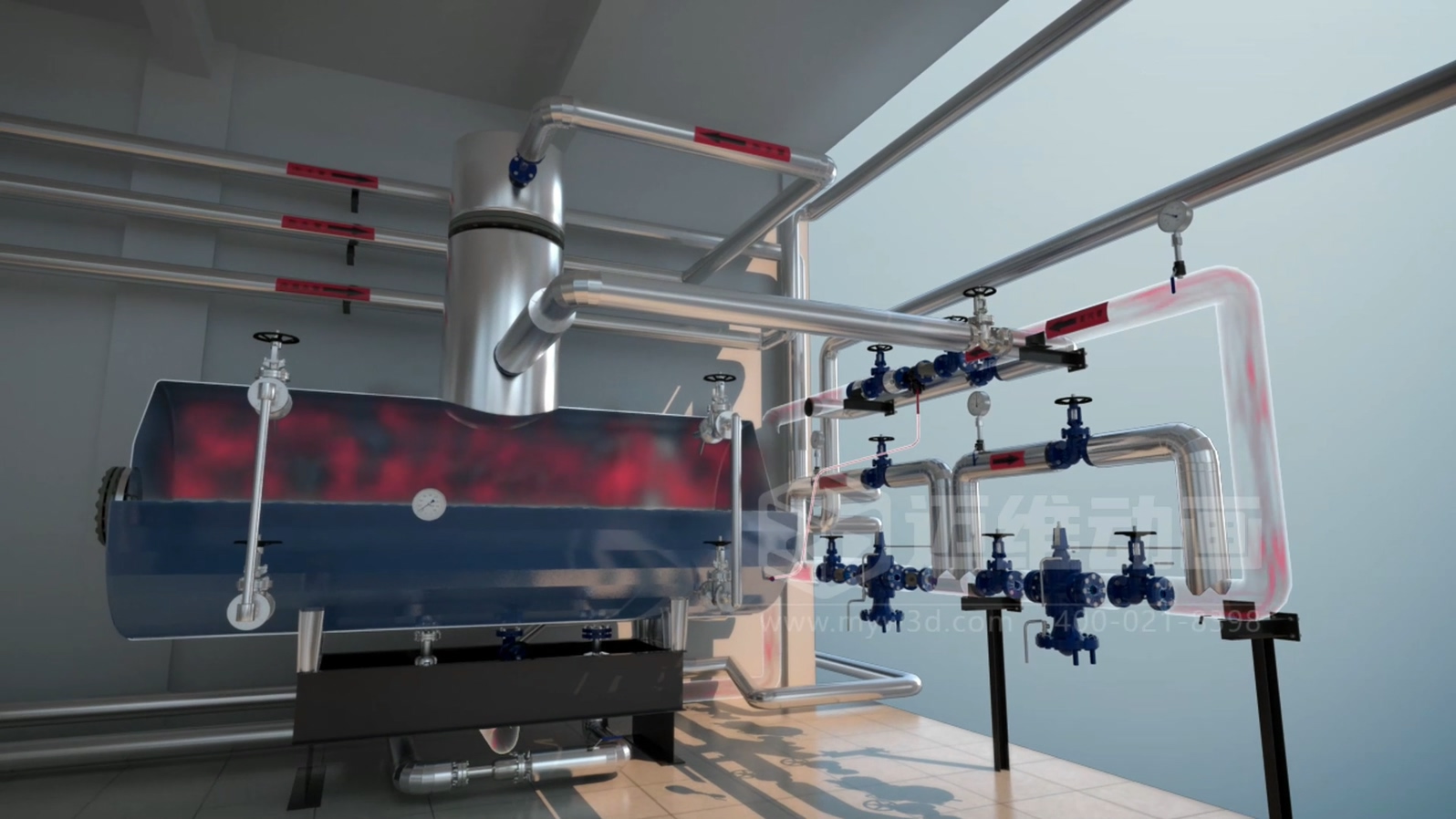 打破傳統展示壁壘！三維動(dòng)畫(huà)「拆解」鍋爐，低成本實(shí)現高成果演示(圖3)