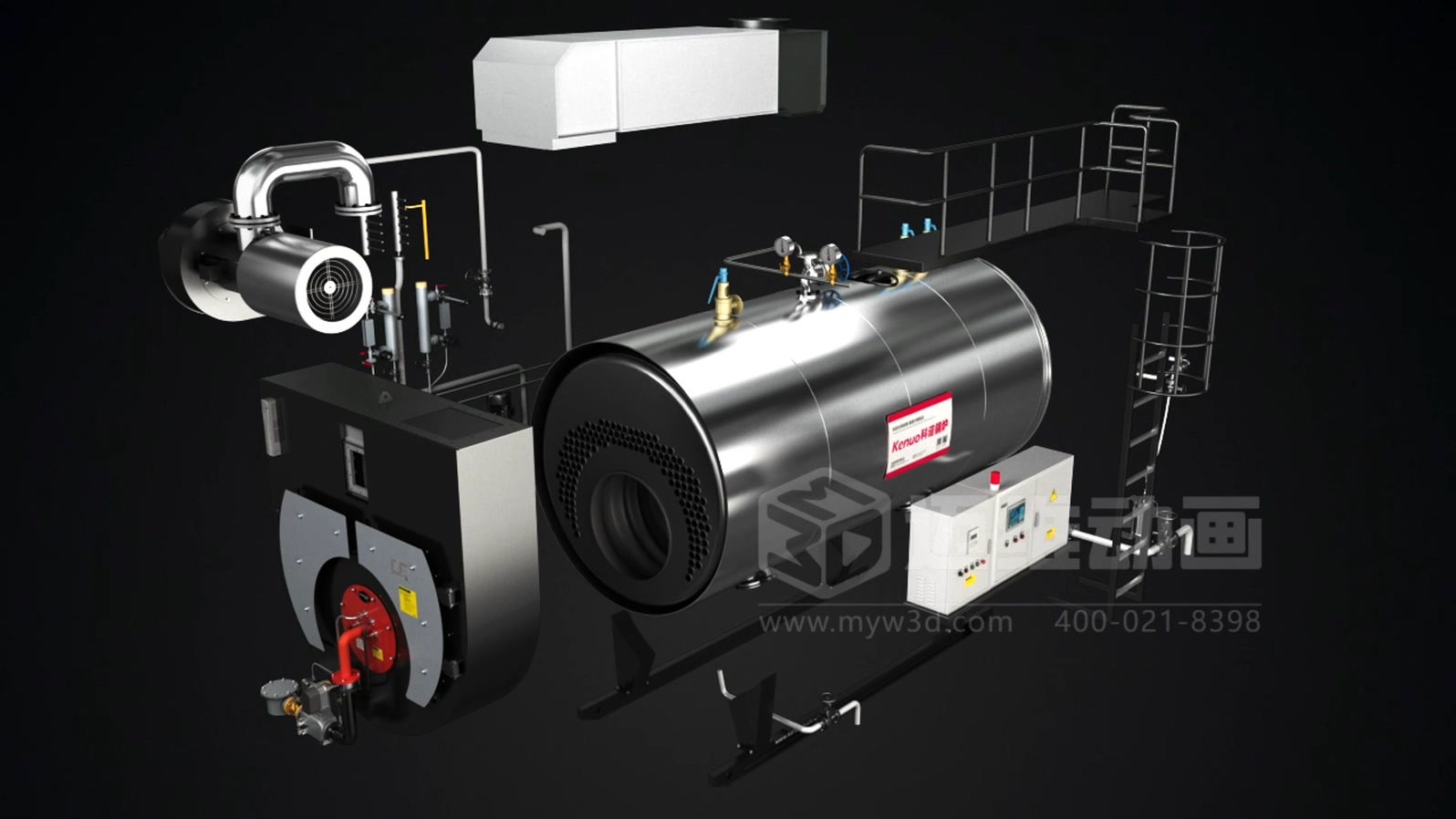 打破傳統展示壁壘！三維動(dòng)畫(huà)「拆解」鍋爐，低成本實(shí)現高成果演示(圖5)