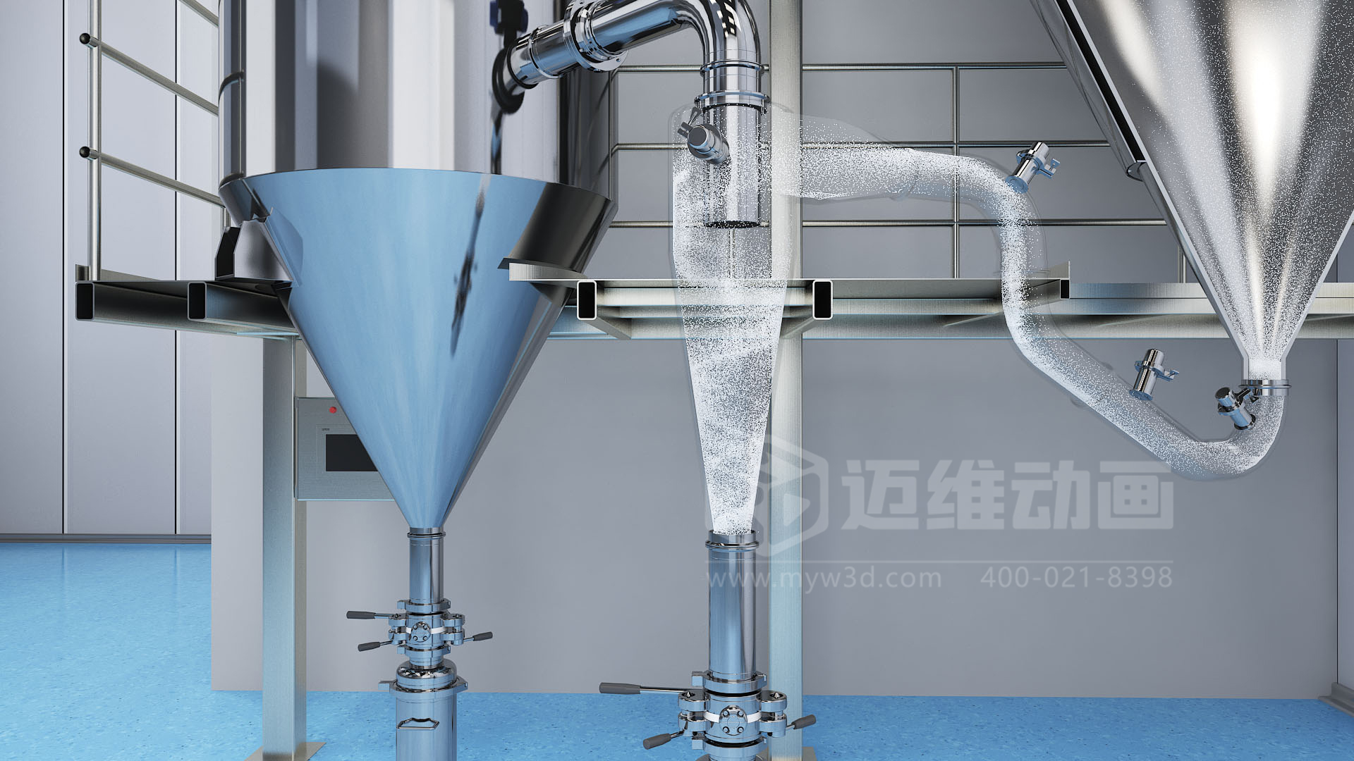 氮氣密閉循環(huán)型噴霧干燥機三維動(dòng)畫(huà)(圖1) 氮氣密閉循環(huán)型噴霧干燥機三維動(dòng)畫(huà)(圖1)