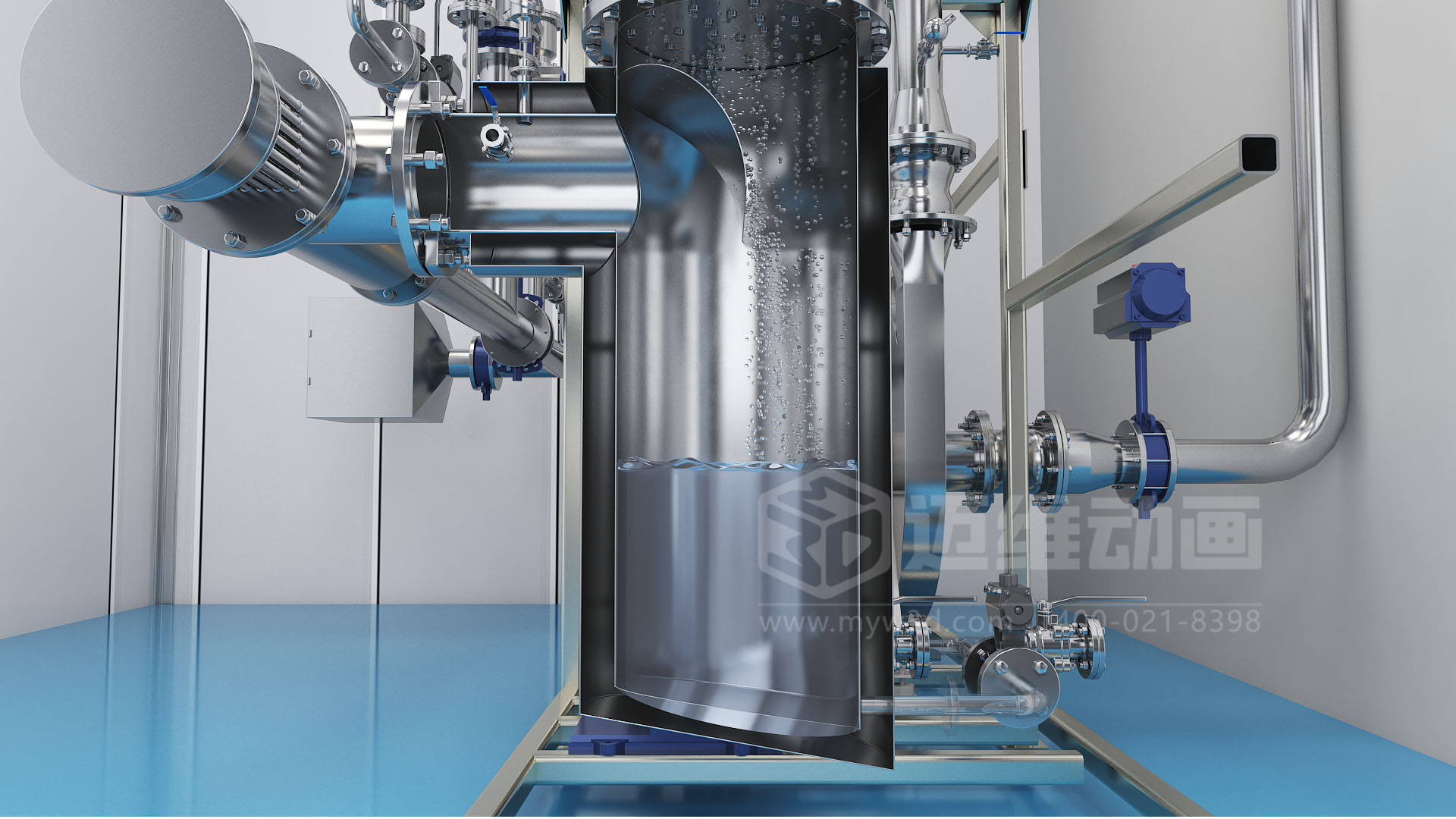 氮氣密閉循環(huán)型噴霧干燥機三維動(dòng)畫(huà)(圖3) 氮氣密閉循環(huán)型噴霧干燥機三維動(dòng)畫(huà)(圖3)