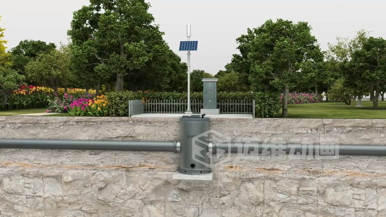 環(huán)保項目競標突圍關(guān)鍵：三維動(dòng)畫(huà)直觀(guān)解析一體化智能截污井 “截污、分流、監測” 全流程原理(圖1)