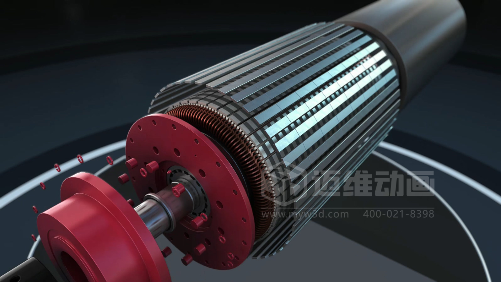電機企業(yè)選型必看！三維動(dòng)畫(huà)還原永磁直驅電機全場(chǎng)景表現：從結構、效能到場(chǎng)景應用，可視化看懂 “無(wú)齒輪驅動(dòng)” 黑科技(圖2)