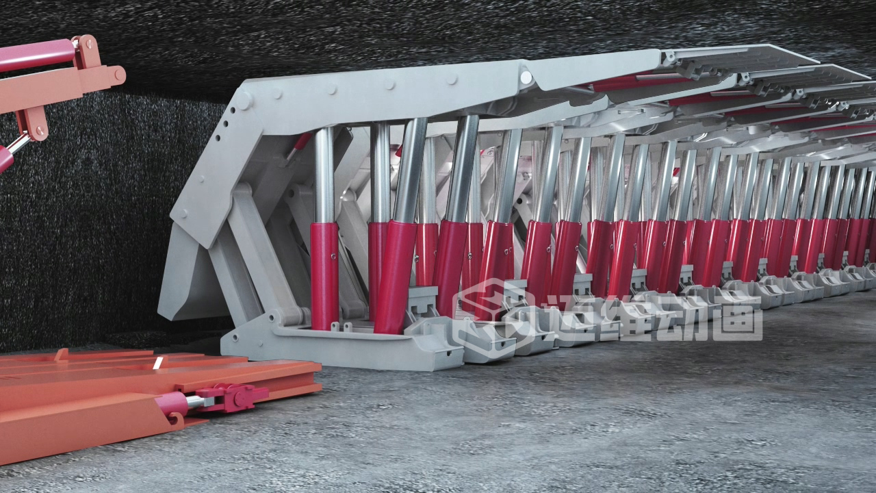 煤礦井下支架拆裝難題？三維動(dòng)畫(huà)全解析！礦山機械可視化方案讓工業(yè)流程 “透明化”(圖1)