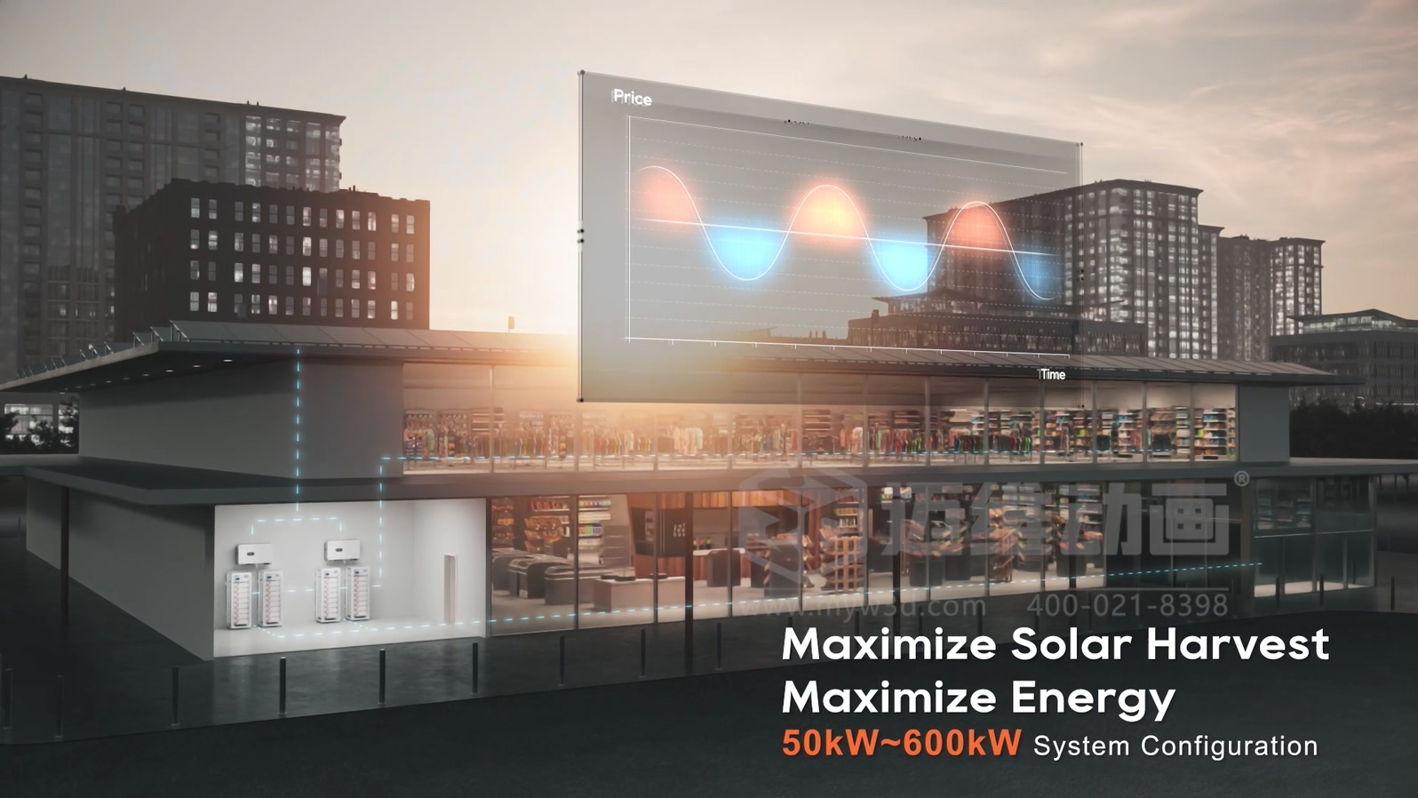 50K逆變器\高壓堆疊電池產(chǎn)品三維動(dòng)畫(huà)(圖5)