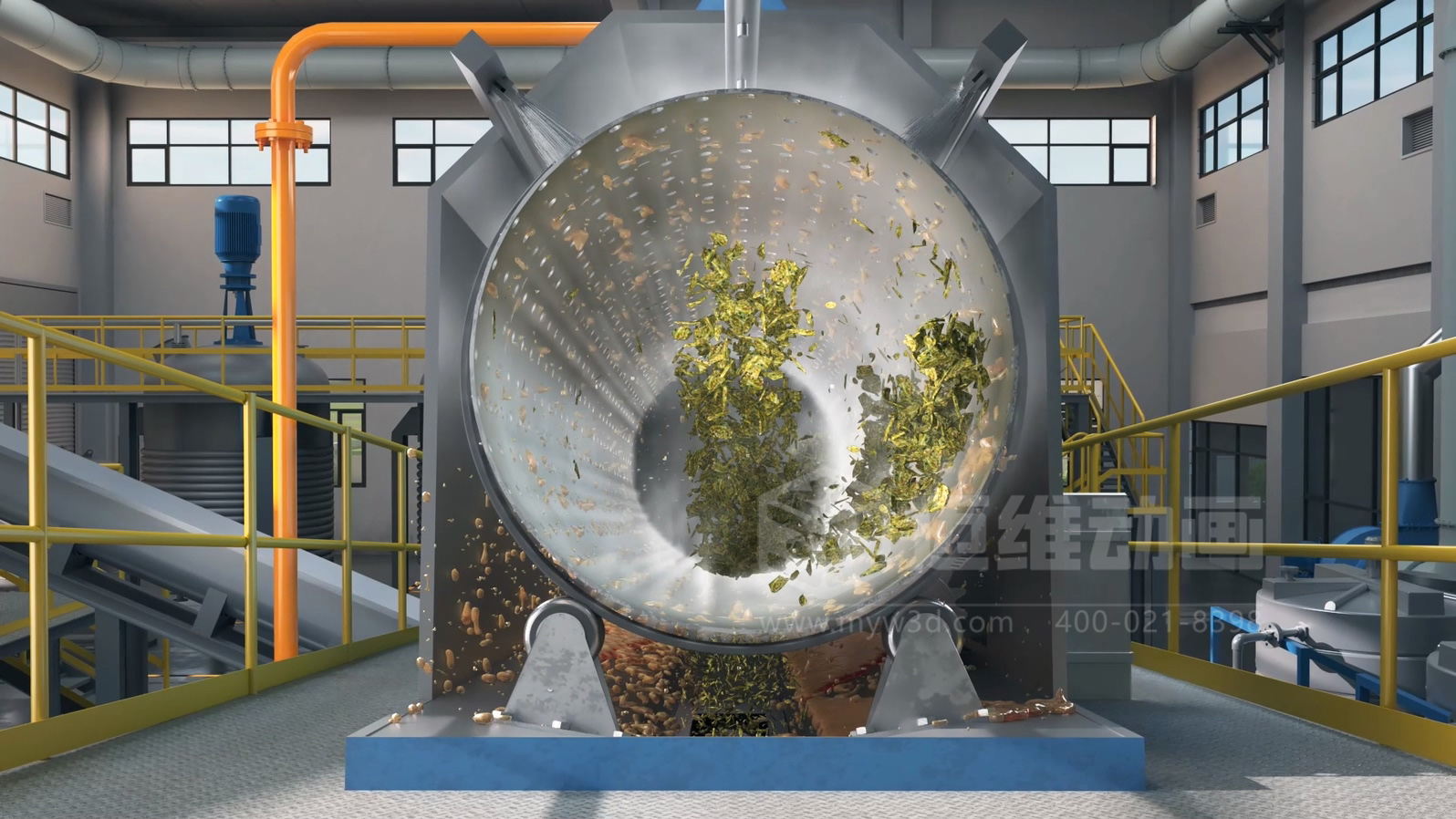 餐廚垃圾處理工藝三維動(dòng)畫(huà)(圖4) 餐廚垃圾處理工藝三維動(dòng)畫(huà)(圖4)