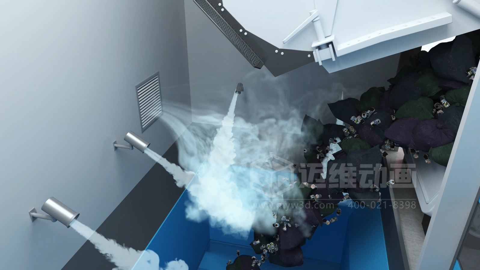 環(huán)衛一體化處理工藝三維動(dòng)畫(huà)(圖2) 環(huán)衛一體化處理工藝三維動(dòng)畫(huà)(圖2)